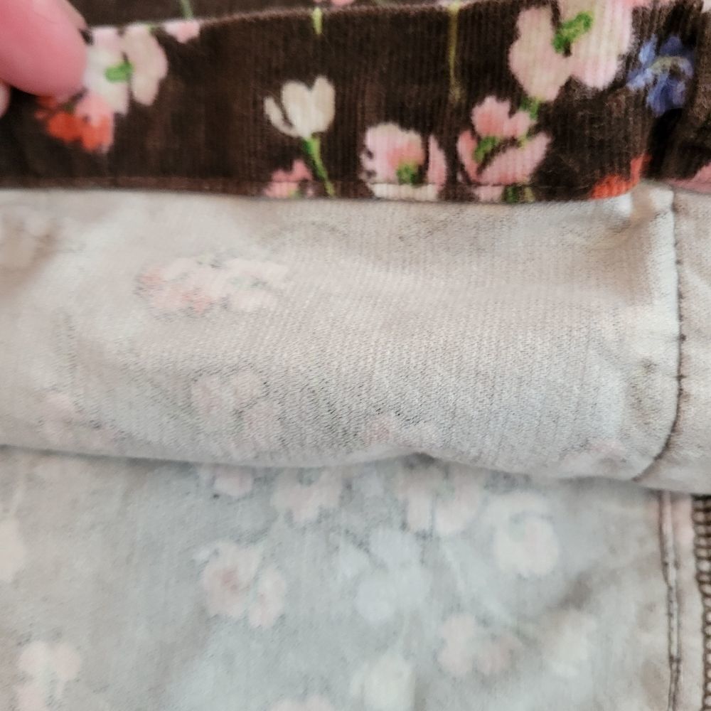 EC GYMBOREE COURDORAY FLORAL OVERALL DRESS W/ELASTIC WAIST SZ. 10 - Picture 4 of 7
